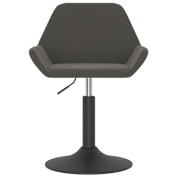 vidaXL Tabouret de bar Gris fonc&eacute; Velours