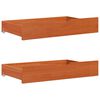vidaXL Cadre de lit Cire marron 70 x 190 cm Bois de Pin Massif