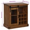vidaXL Buffet HALDEN avec porte coulissante 80x40x80 cm bois massif