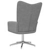 vidaXL Chaise de relaxation avec tabouret Gris clair Tissu