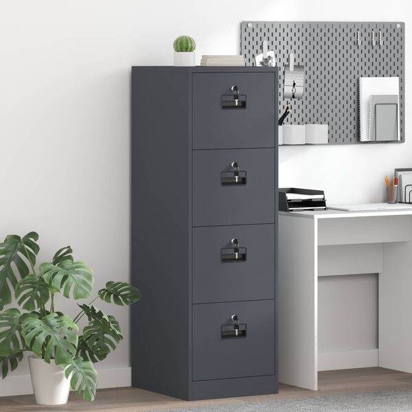 vidaXL Cabinet de Dossier 2 pcs Anthracite 44 x 50 x 106.5 cm