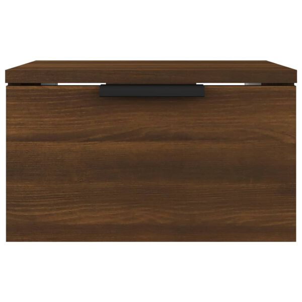 vidaXL Table de chevet murale Ch&ecirc;ne marron 34x30x20 cm