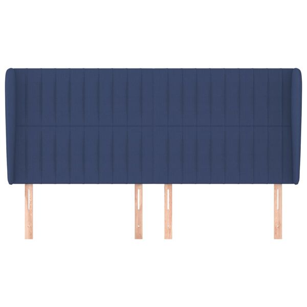vidaXL T&ecirc;te de lit avec oreilles Bleu 163x23x118/128 cm Tissu