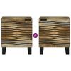 vidaXL Cabinet de chevet 2 pcs Marron 40 x 33 x 46 cm