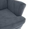 vidaXL Fauteuil gris fonc&eacute; velours