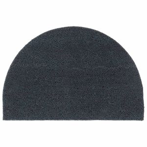 vidaXL Tapis de porte gris fonc&eacute; demi-rond 40x60 cm