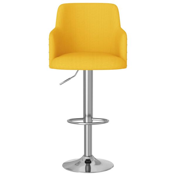 vidaXL Tabourets de bar lot de 2 jaune moutarde tissu