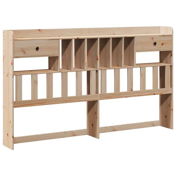 vidaXL T&ecirc;te de lit avec rangement 180 cm bois massif de pin