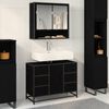 vidaXL Ensemble de mobilier de salle de bain 2 pcs Ch&ecirc;ne noir