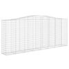 vidaXL Paniers à gabions arqués 3 pcs 400x50x160/180 cm fer galvanisé