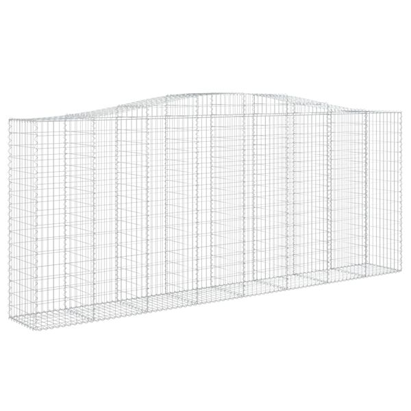vidaXL Paniers à gabions arqués 3 pcs 400x50x160/180 cm fer galvanisé