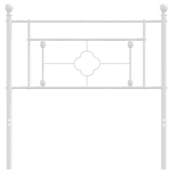 vidaXL T&ecirc;te de lit de remplacement m&eacute;tal blanc 90 cm