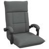 vidaXL Fauteuil de sol ajustable Gris fonc&eacute; Tissu