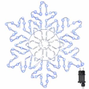 vidaXL Flocon de No&euml;l 156 LED Bleu 55.5 x 55.5 x 0.75cm PVC