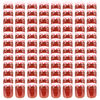 vidaXL Pots à confiture Couvercle blanc et rouge 96 pcs Verre 230 ml