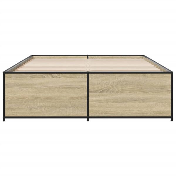 vidaXL Cadre de lit sans matelas chêne sonoma 140x190 cm
