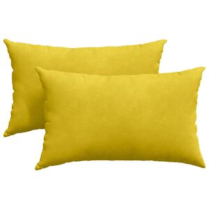 vidaXL Coussins de canap&eacute; 2 pcs Jaune 50 x 30 cm
