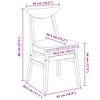 vidaXL Chaises de salle &agrave; manger 2 pcs Naturel 42 x 47.5 x 81 cm