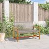 vidaXL Banc de jardin gris 112 cm résine tressée et bois d'acacia