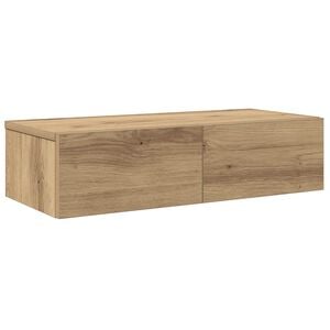 vidaXL &Eacute;tag&egrave;re murale avec tiroirs ch&ecirc;ne artisanal bois d'ing&eacute;nierie