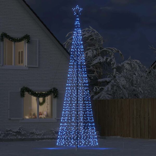 vidaXL Sapin de No&euml;l &agrave; LED avec pointes 1534 LED bleu 500 cm