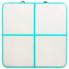 vidaXL Tapis gonflable de gymnastique avec pompe 200x200x10cm PVC Vert