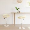 vidaXL Chaises pivotantes &agrave; manger lot de 2 cr&egrave;me similicuir