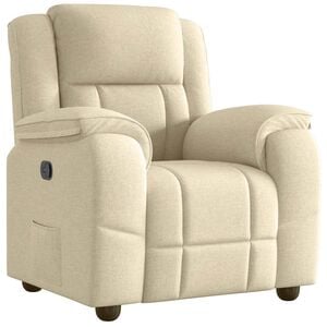 vidaXL Fauteuil inclinable Cr&egrave;me Tissu