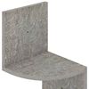 vidaXL Étagère d'angle murale gris béton 19x19x123cm bois d'ingénierie