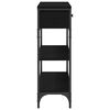 vidaXL Table console Chêne noir 72,5 x 25 x 75 cm Bois d'ingénierie