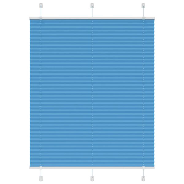 vidaXL Store pliss&eacute; bleu 105x100 cm largeur du tissu 104,4cm polyester