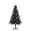 vidaXL Sapin de No&euml;l avec 150 LED avec support Noir 150 cm PVC