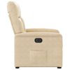 vidaXL Fauteuil inclinable &eacute;lectrique cr&egrave;me tissu microfibre