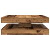 vidaXL Table basse rotative &agrave; 360 degr&eacute;s vieux bois 90x90x34,5 cm