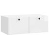 vidaXL Meuble TV mural 78,5 x 41 x 30 cm Blanc brillant