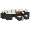 vidaXL Ensemble de canap&eacute; de jardin 10 pc Noir polyrotin