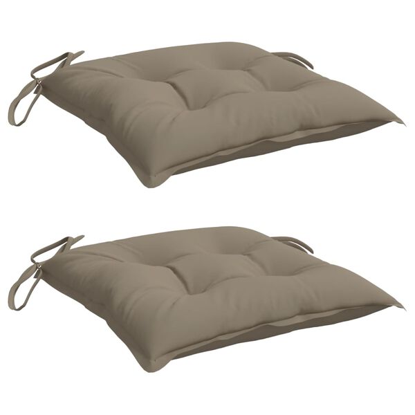 vidaXL Coussins de palette lot de 2 taupe 50x50x7 cm tissu oxford