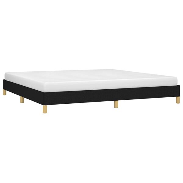 vidaXL Cadre de lit sans matelas noir 200x200 cm tissu