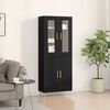 vidaXL Haut Armoire 2 pcs Ch&ecirc;ne noir Bois d'ing&eacute;nierie