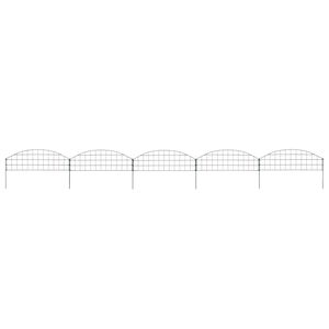 vidaXL Ensemble de cl&ocirc;ture de jardin arqu&eacute;e 77,3x26 cm vert