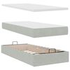 VidaXL Cadre de lit ottoman et matelas gris clair 160x200cm velours