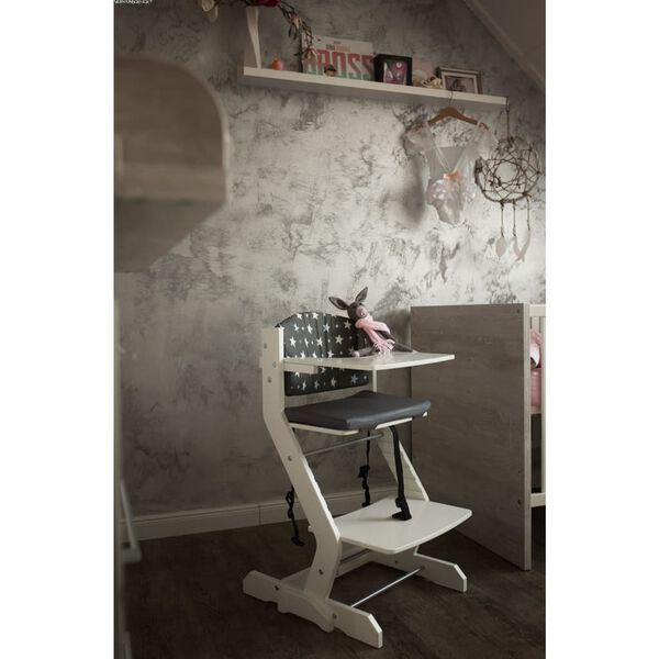 tiSsi Coussin de si&egrave;ge pour chaise haute Anthracite &Eacute;toiles