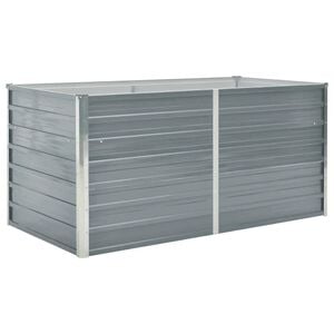 vidaXL Jardini&egrave;re 160 x 80 x 77 cm Gris Acier galvanis&eacute;
