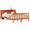 vidaXL Lit biblioth&egrave;que sans matelas cire marron 140x190 cm pin massif
