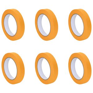 vidaXL Rubans de masquage pour peintre 6 pcs Jaune 19mm x 50m Papier