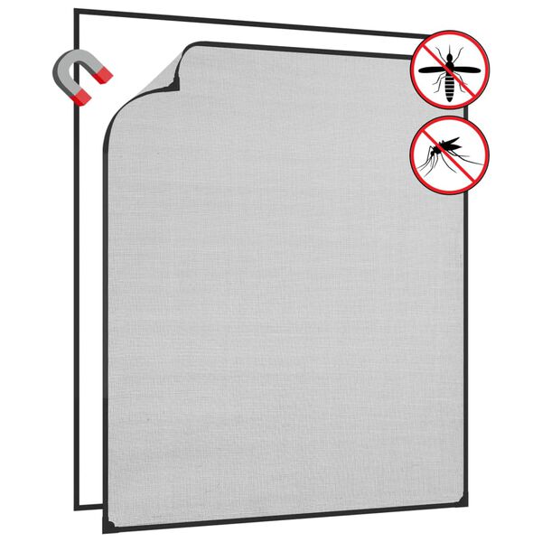 vidaXL Moustiquaire pour fenêtre Anthracite 100x120 cm Fibre de verre