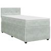 vidaXL Lit boxspring avec matelas Gris clair 90 x 190 cm Velours