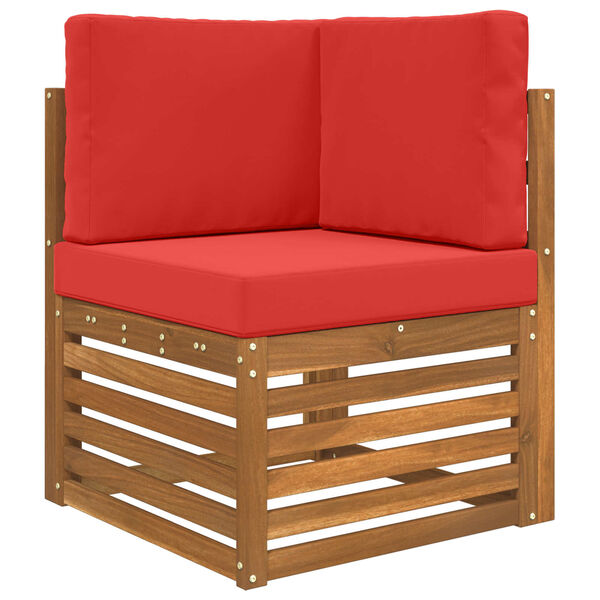 vidaXL Coussin de canap&eacute; d'ext&eacute;rieur 3 pcs Rouge Polyester