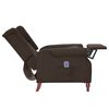 vidaXL Fauteuil de massage inclinable Marron fonc&eacute; Tissu