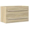 vidaXL Armoire de lavabo vieux bois 80x38,5x48 cm bois d'ing&eacute;nierie